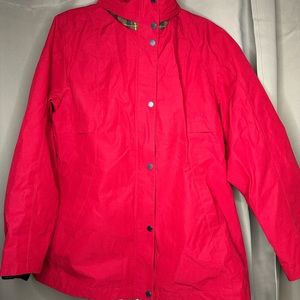 NWT Pendleton Ladies' Waterproof Breathable Rain Trail Jacket Red Size LARGE